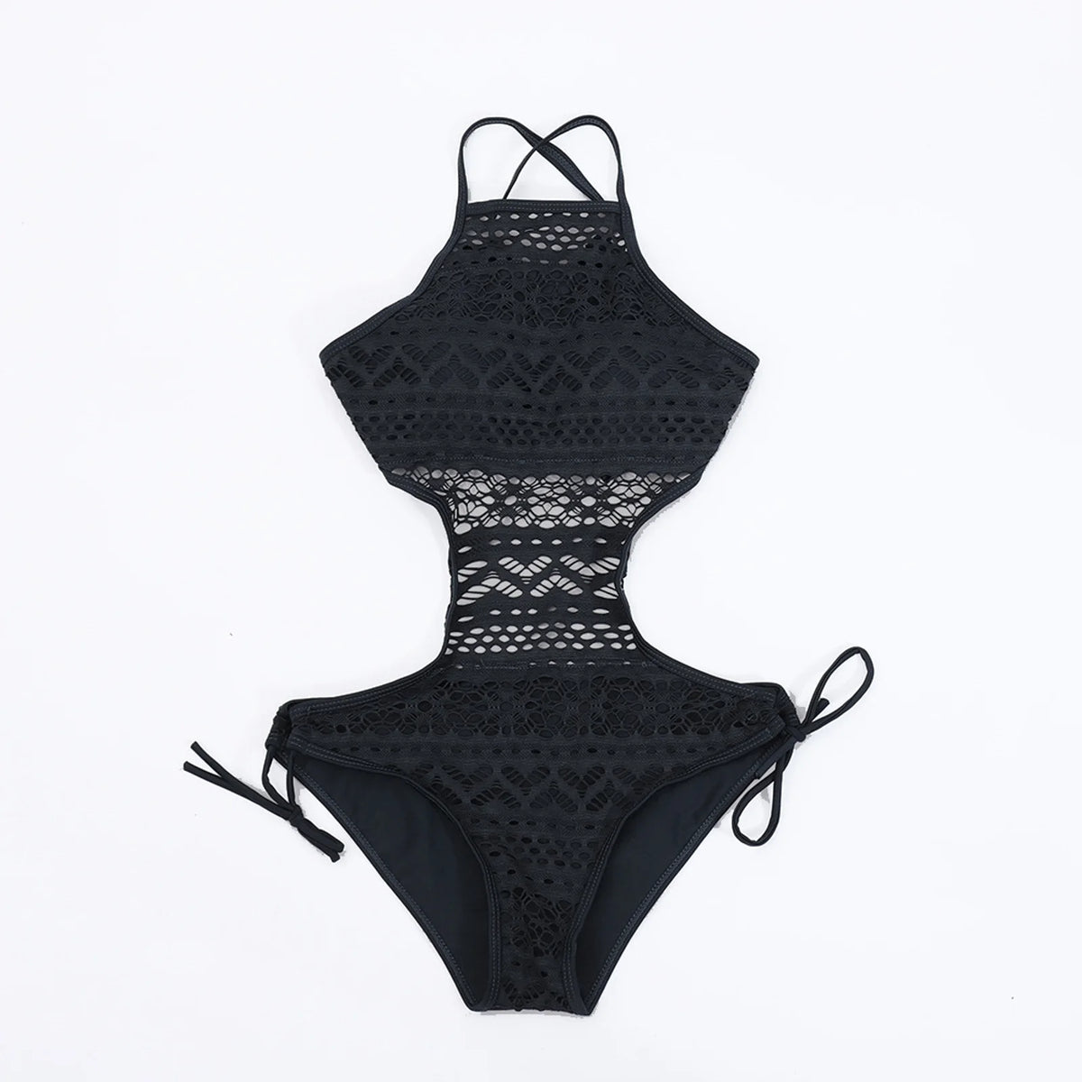 Nocturne Lace Cutout One-Piece — detail 1