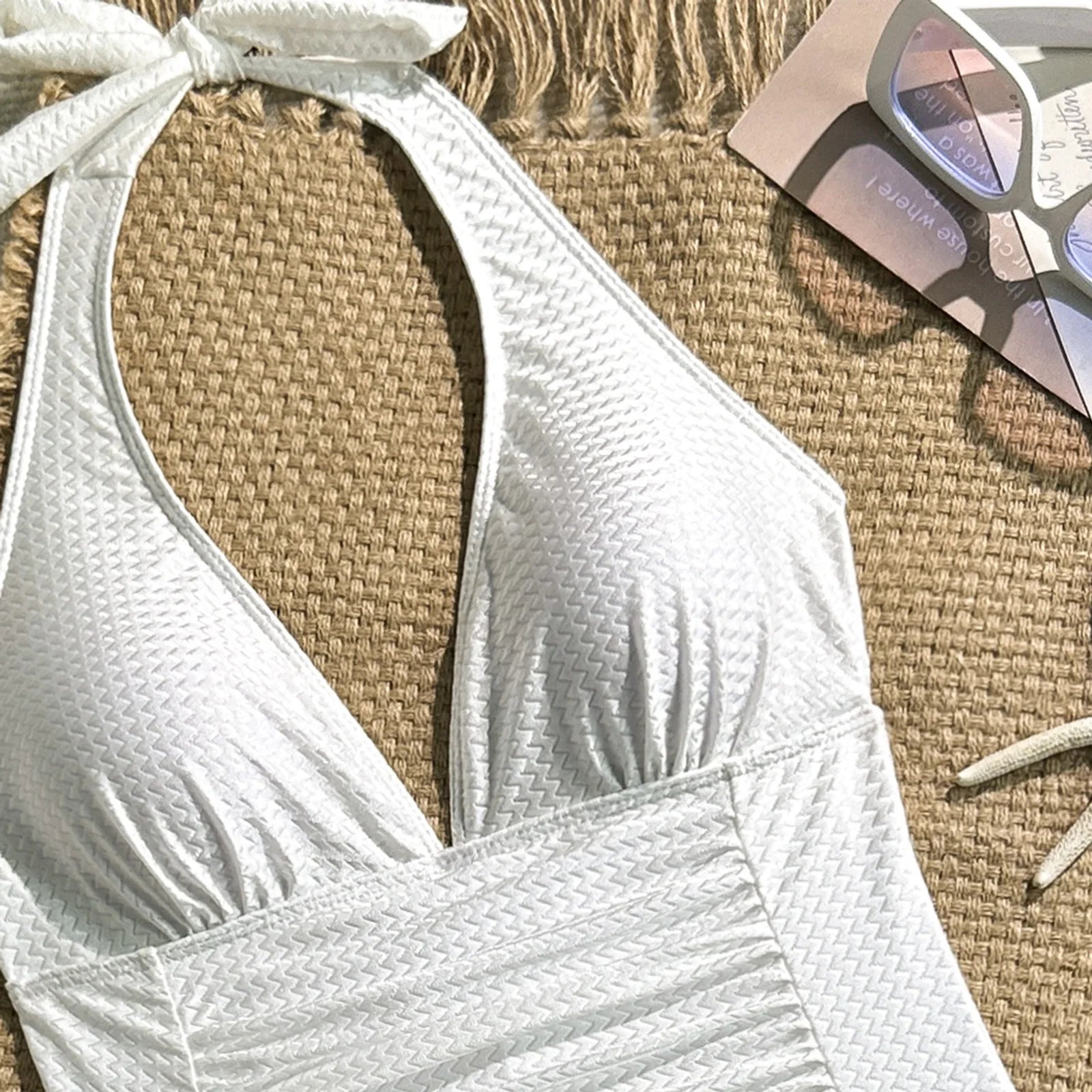 Sienna Texture Halter One-Piece — detail 3