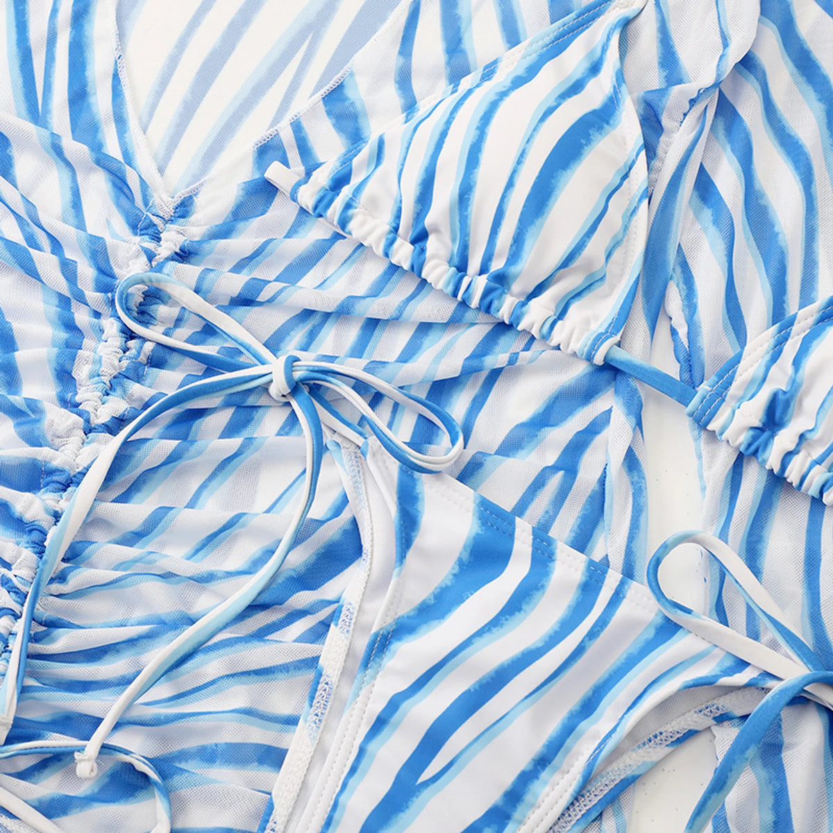 Tropic Mesh Blue Stripe Swim Set — detail 3