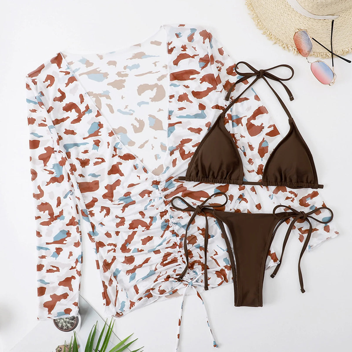 Tropic Mesh Leopard Swim Set — detail 3